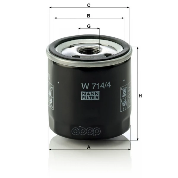Фильтр маслянный MANN - W714/4
