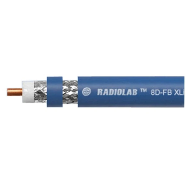 Кабель ВЧ коаксиальный 50 Ом Radiolab 8D-FB PE Black, внешний Ø11,1 мм, 3008