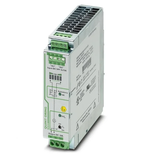 Модуль резервирования 24 В DC, 2×10 А / 1×20 А., QUINT-ORING/24DC/2X10/1X20 — Phoenix Contact 2320173