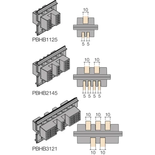 Держатель шины медной L=50мм 1STQ007426A0000